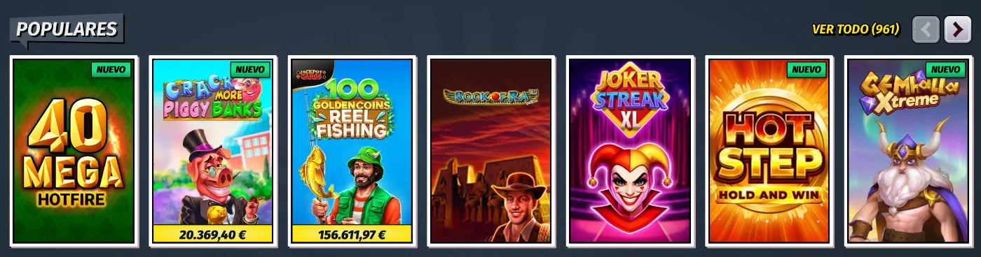 Juegos de tragamonedas y slots online en AllySpin Casino